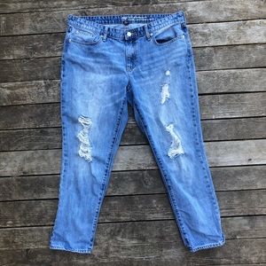 Gap factory distressed boyfriend jeans